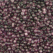Glasperlen rocailles 11/0 (2mm) Transparent dark purple